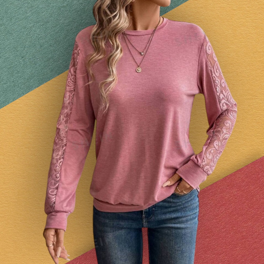 Women’s Round Neck Loose Confortable Daily Casual Sweatshirt