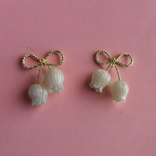 Gold/Silver Plated Bow & Flower Earrings